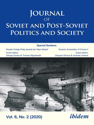 cover image of Journal of Soviet and Post-Soviet Politics and Society